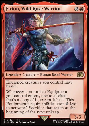 (137) Magic The Gathering Magic: The Gathering - FINAL FANTASY Single: Firion, Wild Rose Warrior  Rare