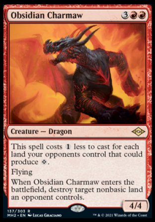 (137) Magic The Gathering Modern Horizons 2 Single: Obsidian Charmaw  Rare