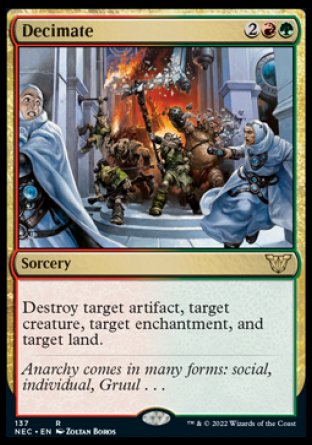 (137) Magic The Gathering Commander: Kamigawa: Neon Dynasty Single: Decimate  Rare