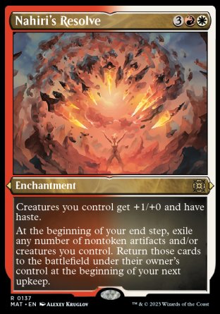 (137) Magic The Gathering March of the Machine: The Aftermath: Extras Single: Nahiri's Resolve (V.2)  Rare