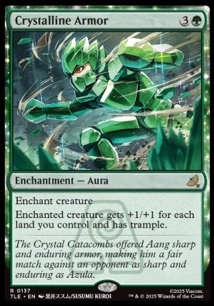 (137) Magic The Gathering Magic: The Gathering | Avatar: The Last Airbender: Eternal Single: Crystalline Armor (V.1) Holo Rare