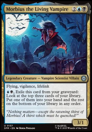 (137) Magic The Gathering Magic: The Gathering | Marvel's Spider-Man Single: Morbius the Living Vampire Holo Uncommon
