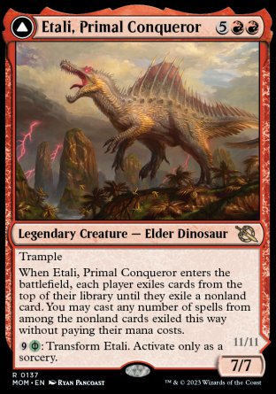 (137) Magic The Gathering March of the Machine Single: Etali, Primal Conqueror // Etali, Primal Sickness  Rare