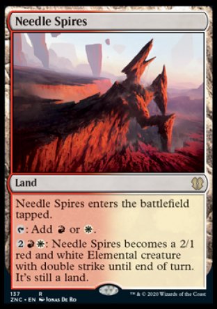 (137) Magic The Gathering Commander: Zendikar Rising Single: Needle Spires  Rare