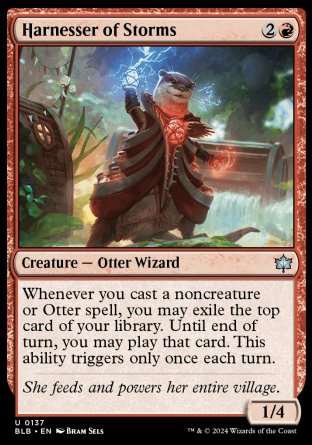 (137) Magic The Gathering Bloomburrow Single: Harnesser of Storms Holo Uncommon