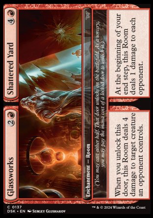 (137) Magic The Gathering Duskmourn: House of Horror Single: Glassworks // Shattered Yard  Common