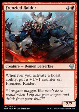 (137/285) Magic The Gathering Kaldheim Single: Frenzied Raider  Uncommon