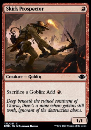 (137) Magic The Gathering Dominaria Remastered Single: Skirk Prospector Holo Common