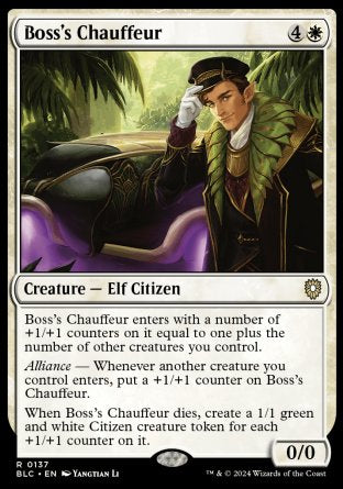 (137) Magic The Gathering Commander: Bloomburrow Single: Boss's Chauffeur  Rare