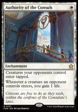 (137) Magic The Gathering Magic: The Gathering Foundations Single: Authority of the Consuls  Rare