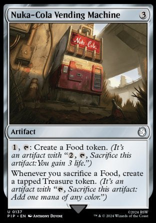 (137) Magic The Gathering Universes Beyond: Fallout Single: Nuka-Cola Vending Machine  Holo Uncommon