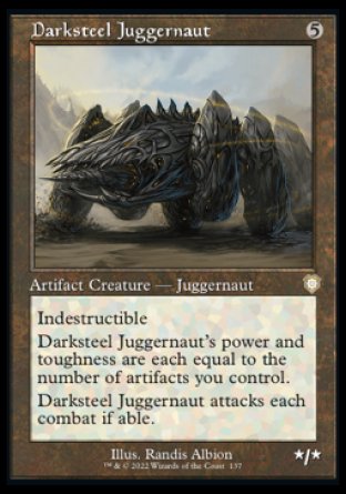 (137) Magic The Gathering Commander: The Brothers' War Single: Darksteel Juggernaut  Rare
