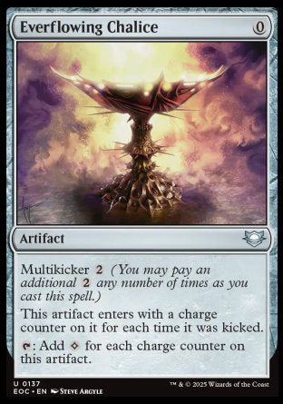 (137) Magic The Gathering Commander: Edge of Eternities Single: Everflowing Chalice  Uncommon