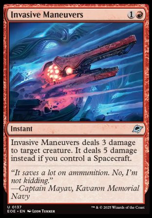 (137) Magic The Gathering Edge of Eternities Single: Invasive Maneuvers  Uncommon