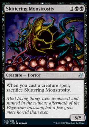 (137/289) Magic The Gathering Time Spiral Remastered Single: Skittering Monstrosity Holo Uncommon