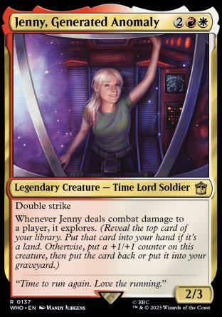 (137) Magic The Gathering Universes Beyond: Doctor Who Single: Jenny, Generated Anomaly Holo Rare
