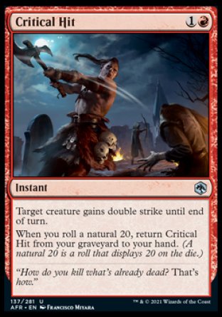 (137) Magic The Gathering Adventures in the Forgotten Realms Single: Critical Hit  Uncommon