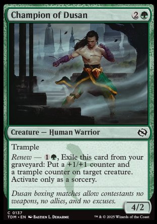 (137) Magic The Gathering Tarkir: Dragonstorm Single: Champion of Dusan Holo Common
