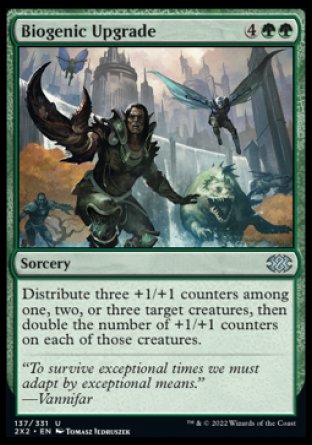 (137) Magic The Gathering Double Masters 2022 Single: Biogenic Upgrade  Uncommon