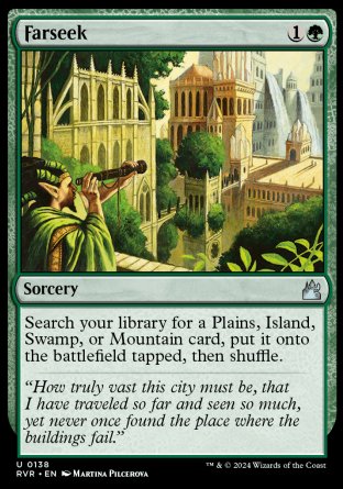 (138) Magic The Gathering Ravnica Remastered Single: Farseek  Holo Uncommon