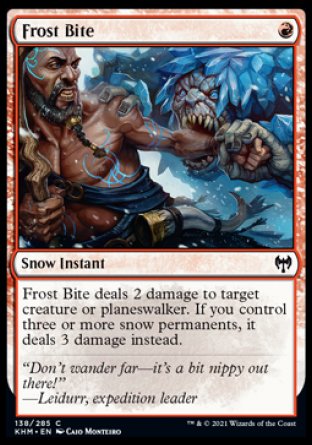 (138/285) Magic The Gathering Kaldheim Single: Frost Bite  Common