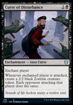 (138) Magic The Gathering Commander: Strixhaven Single: Curse of Disturbance  Uncommon