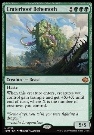 (138) Magic The Gathering Tarkir: Dragonstorm: Promos Single: Craterhoof Behemoth (V.1)  Holo Mythic