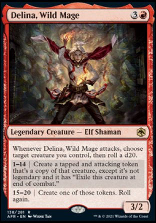 (138) Magic The Gathering Adventures in the Forgotten Realms Single: Delina, Wild Mage Holo Rare