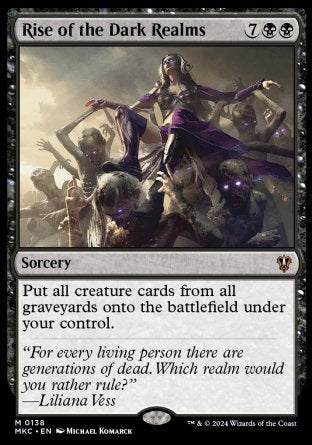 (138) Magic The Gathering Commander: Murders at Karlov Manor Single: Rise of the Dark Realms  Mythic