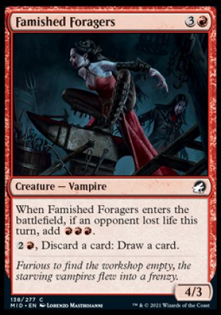 (138) Magic The Gathering Innistrad: Midnight Hunt Single: Famished Foragers Holo Common