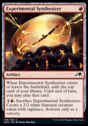 (138) Magic The Gathering Kamigawa: Neon Dynasty Single: Experimental Synthesizer Holo Common