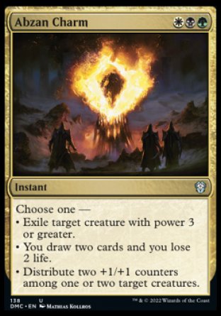 (138) Magic The Gathering Commander: Dominaria United Single: Abzan Charm  Uncommon