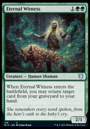 (138) Magic The Gathering Commander: Innistrad: Midnight Hunt Single: Eternal Witness Holo Uncommon
