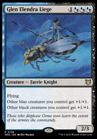 (138) Magic The Gathering Commander: Wilds of Eldraine Single: Glen Elendra Liege  Rare