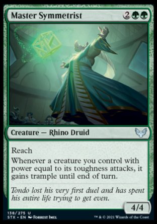 (138) Magic The Gathering Strixhaven: School of Mages Single: Master Symmetrist Holo Uncommon