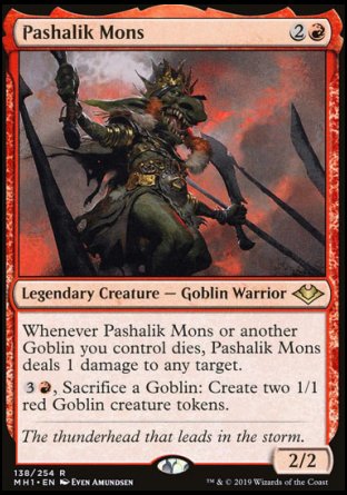 (138/254) Magic The Gathering Modern Horizons Single: Pashalik Mons  Rare