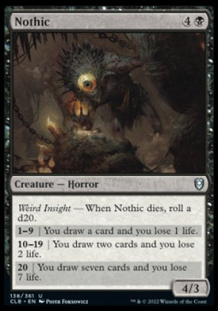 (138) Magic The Gathering Commander Legends: Battle for Baldur's Gate Single: Nothic  Uncommon