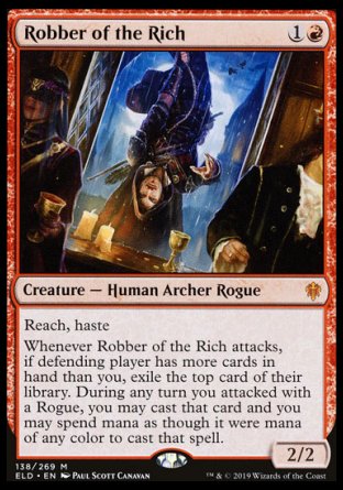 (138/269) Magic The Gathering Throne of Eldraine Single: Robber of the Rich Holo Mythic