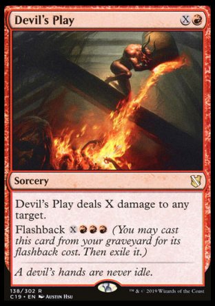 (138) Magic The Gathering Commander 2019 Single: Devil's Play  Rare