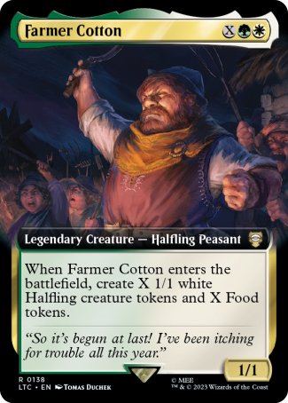 (138) Magic The Gathering Commander: The Lord of the Rings: Tales of Middle-earth: Extras Single: Farmer Cotton  Rare