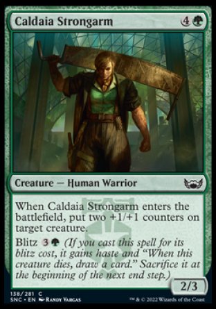 (138) Magic The Gathering Streets of New Capenna Single: Caldaia Strongarm Holo Common