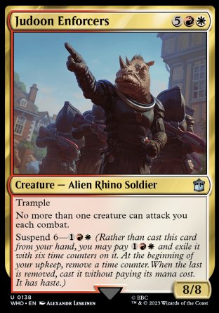 (138) Magic The Gathering Universes Beyond: Doctor Who Single: Judoon Enforcers Holo Uncommon