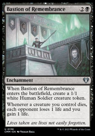 (138) Magic The Gathering Commander Masters Single: Bastion of Remembrance  Uncommon
