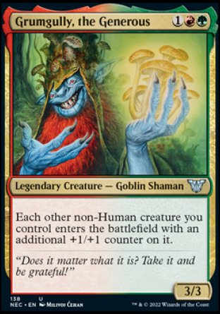 (138) Magic The Gathering Commander: Kamigawa: Neon Dynasty Single: Grumgully, the Generous  Uncommon