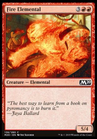 (138/280) Magic The Gathering Core 2020 Single: Fire Elemental Holo Common