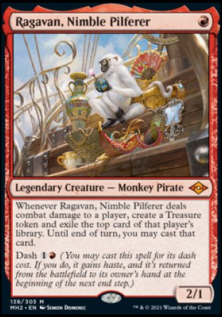 (138) Magic The Gathering Modern Horizons 2 Single: Ragavan, Nimble Pilferer  Mythic