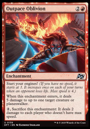 (139) Magic The Gathering Aetherdrift Single: Outpace Oblivion  Uncommon