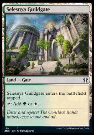 (139) Magic The Gathering Commander: Zendikar Rising Single: Selesnya Guildgate  Common