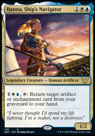 (139) Magic The Gathering Commander: Kamigawa: Neon Dynasty Single: Hanna, Ship's Navigator  Rare
