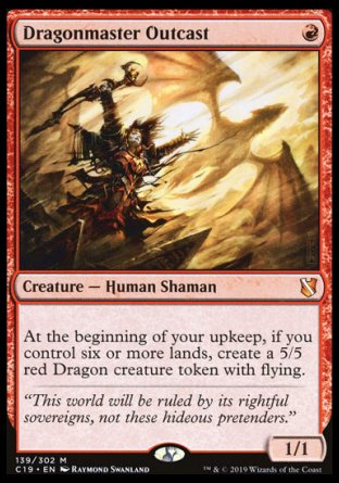 (139) Magic The Gathering Commander 2019 Single: Dragonmaster Outcast  Mythic